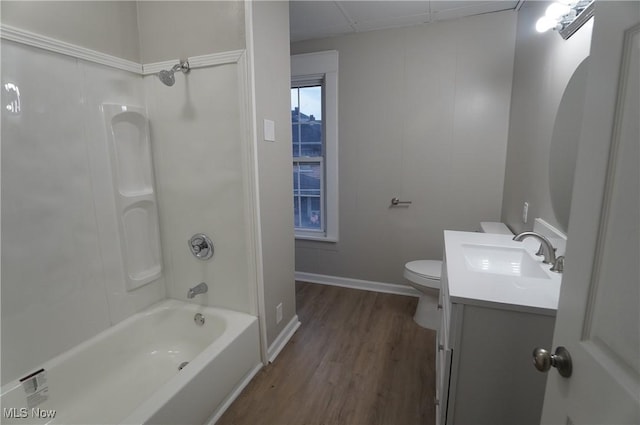 124 Peeler St, Mingo Junction, OH 43938 - bathroom featuring vanity, wood finished floors, and  shower combination
