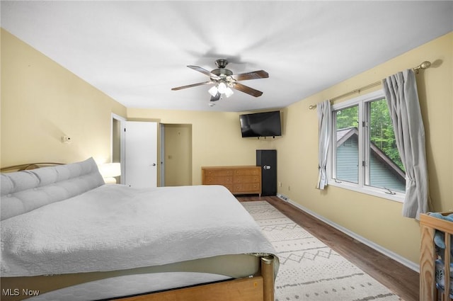 8985 Williams Rd, Chardon, OH 44024 - bedroom featuring wood finished floors and ceiling fan