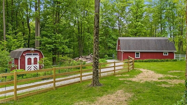 8985 Williams Rd, Chardon, OH 44024 - view of yard featuring a barn and a shed