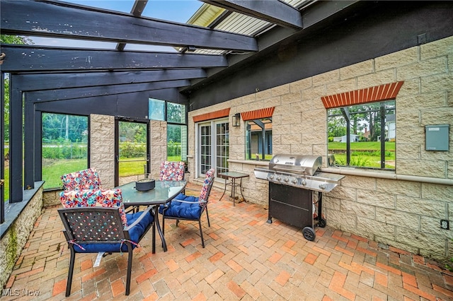 5411 W Heisley Rd, Mentor, OH 44060 - view of patio with grilling area, outdoor dining area, and a pergola
