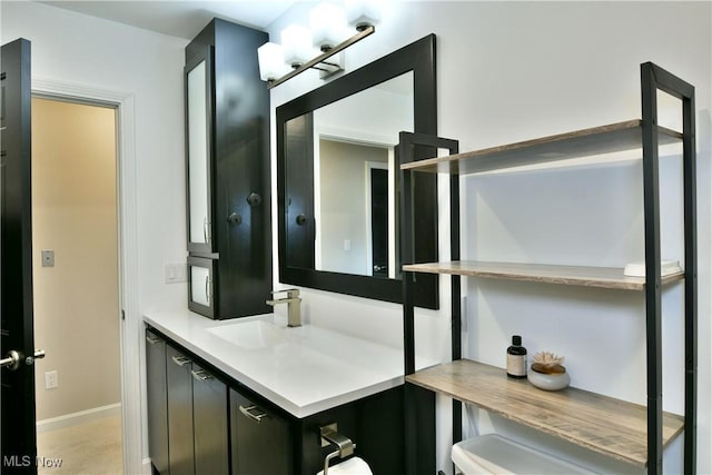 191 Maple Leaf Dr, Hubbard, OH 44425 - bathroom featuring vanity and baseboards