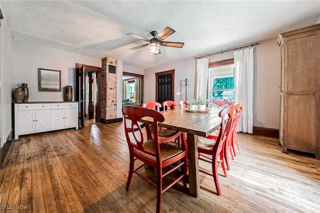 128 Forest Hill Dr, Avon Lake, OH 44012 - dining space featuring light wood finished floors and a ceiling fan