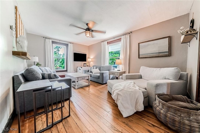 128 Forest Hill Dr, Avon Lake, OH 44012 - living room with a ceiling fan and light wood finished floors