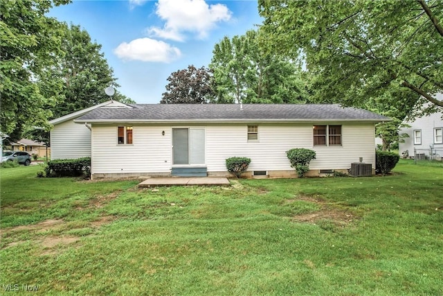 114 Corrin Cir, Cortland, OH 44410 - rear view of house with a yard and a patio area