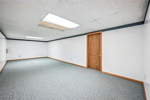 114 Corrin Cir, Cortland, OH 44410 - finished basement with a paneled ceiling and carpet floors