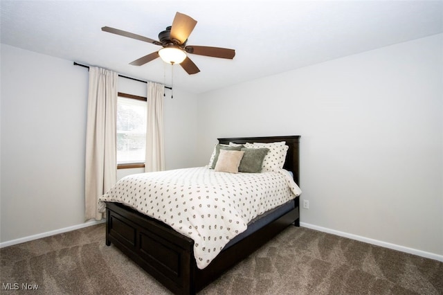 18259 William Dr, Doylestown, OH 44230 - carpeted bedroom featuring baseboards and a ceiling fan