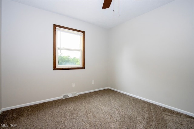 18259 William Dr, Doylestown, OH 44230 - empty room featuring carpet floors and a ceiling fan