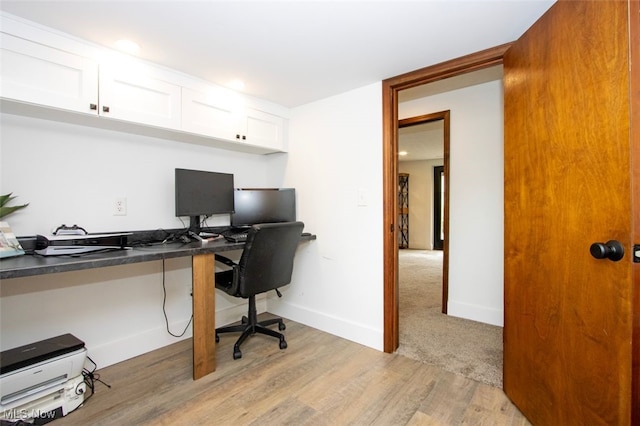 18259 William Dr, Doylestown, OH 44230 - office featuring light wood-type flooring and built in study area