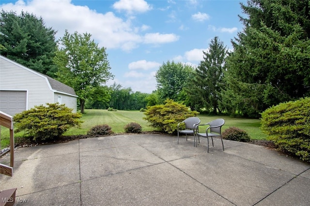 18259 William Dr, Doylestown, OH 44230 - view of patio / terrace with view of wooded area