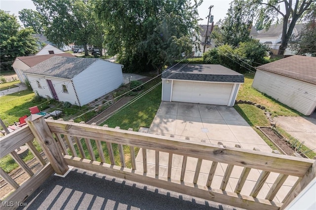 3817 Washington Park Blvd, Newburgh Heights, OH 44105 - deck featuring an outbuilding and a garage