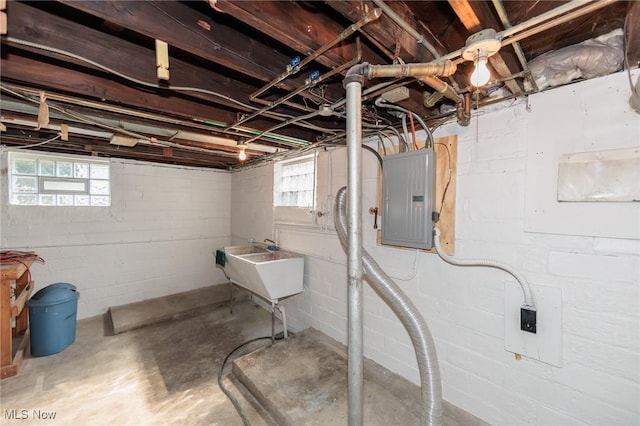 3817 Washington Park Blvd, Newburgh Heights, OH 44105 - basement featuring electric panel and healthy amount of natural light