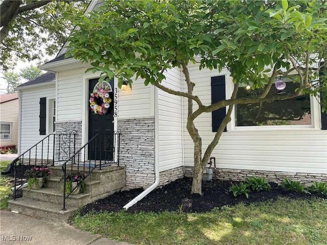 35958 Hiawatha Blvd, Eastlake, OH 44095 - property entrance with stone siding