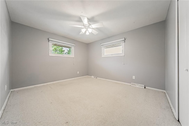 2640 Fleger Dr, Parma, OH 44134 - spare room with light colored carpet and ceiling fan
