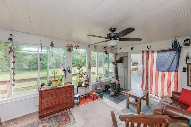 11756 Clarke Rd, Columbia Station, OH 44028 - sunroom / solarium with a ceiling fan