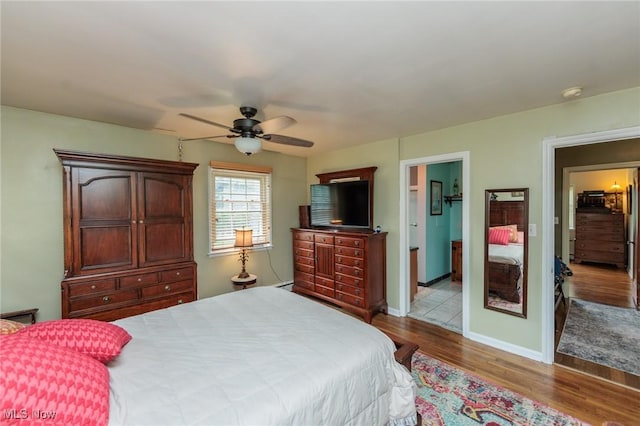 11756 Clarke Rd, Columbia Station, OH 44028 - bedroom featuring wood finished floors and a ceiling fan