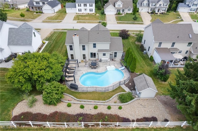 3100 Ravineview Cir, Stow, OH 44224 - aerial perspective of suburban area featuring a pool area