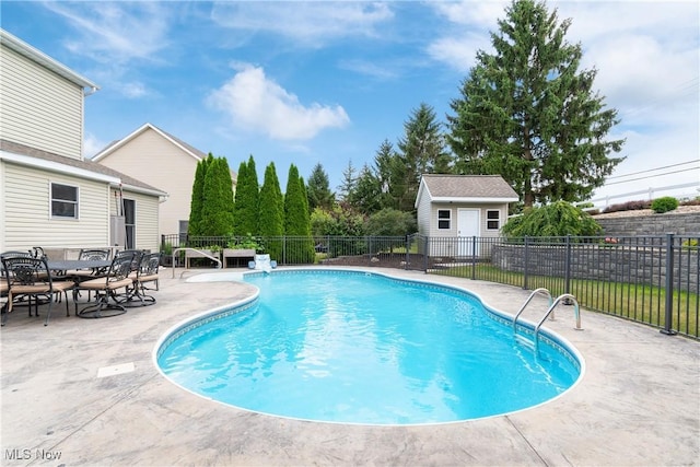 3100 Ravineview Cir, Stow, OH 44224 - view of pool featuring a patio area and an outdoor structure