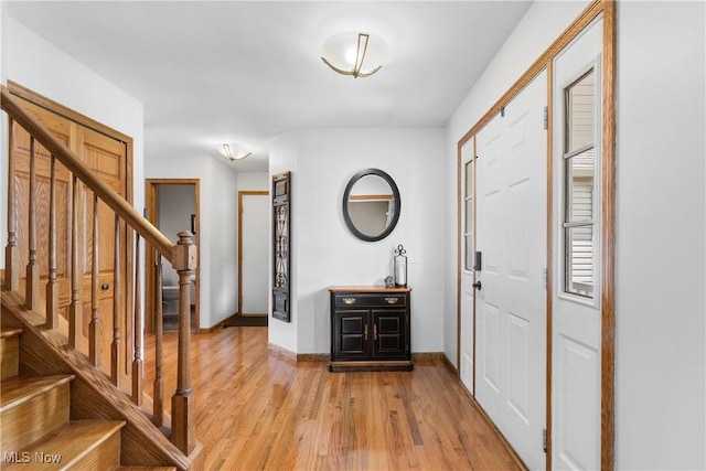 3100 Ravineview Cir, Stow, OH 44224 - entrance foyer with stairs and light wood-style floors