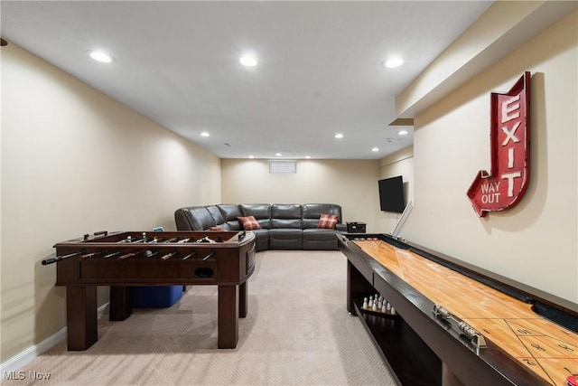 3100 Ravineview Cir, Stow, OH 44224 - rec room featuring carpet flooring and recessed lighting