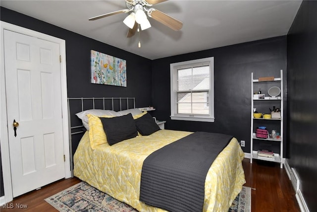 3921 Grosvenor Rd, South Euclid, OH 44118 - bedroom featuring wood finished floors and a ceiling fan