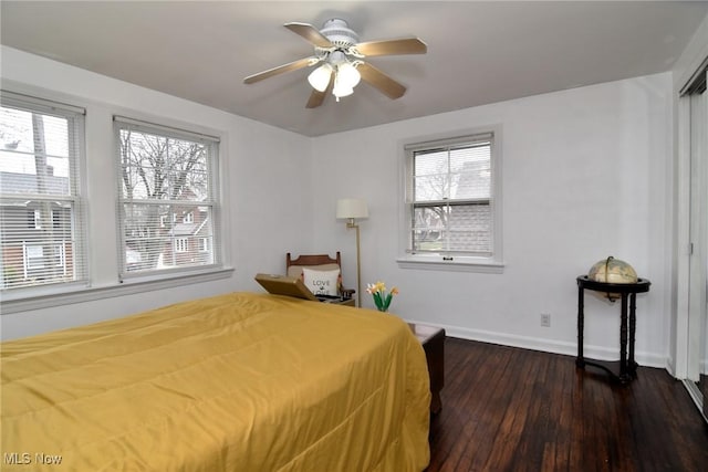3921 Grosvenor Rd, South Euclid, OH 44118 - bedroom with wood-type flooring and ceiling fan