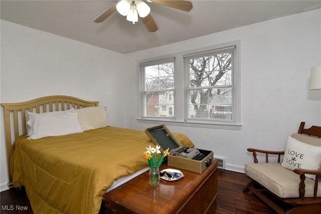3921 Grosvenor Rd, South Euclid, OH 44118 - bedroom featuring wood finished floors and a ceiling fan
