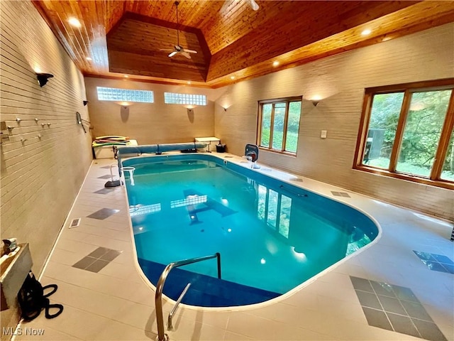 23547 Quail Holw, Westlake, OH 44145 - indoor pool with ceiling fan