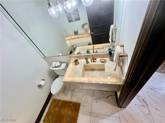 23547 Quail Holw, Westlake, OH 44145 - bathroom with marble finish flooring and toilet