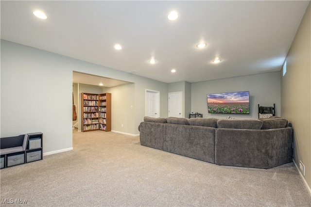 4504 Ledge Ct, Kent, OH 44240 - living room featuring carpet and recessed lighting