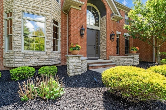 32305 Monaco Pl, Avon Lake, OH 44012 - property entrance featuring stone siding
