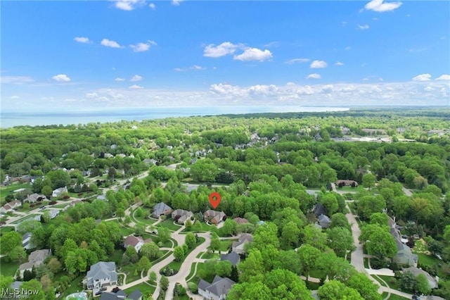 32305 Monaco Pl, Avon Lake, OH 44012 - drone / aerial view of a nearby body of water and a heavily wooded area