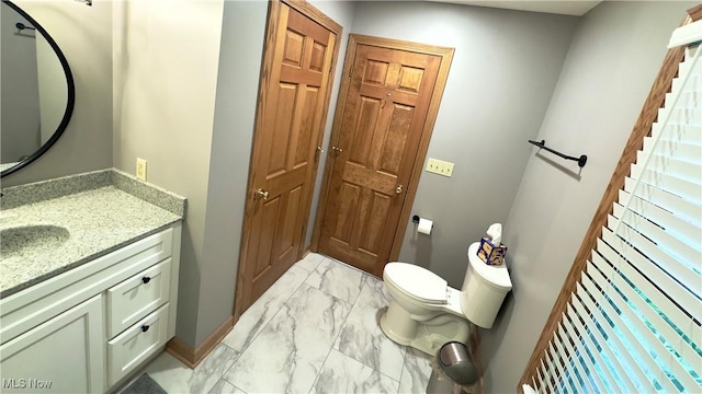 6190 3rd Ave, Kent, OH 44240 - bathroom with marble look tiles and vanity
