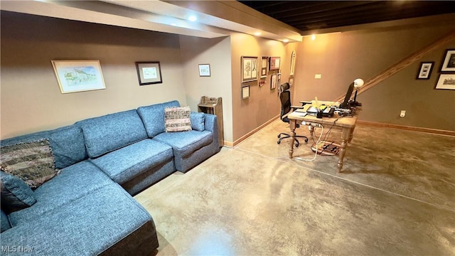 6190 3rd Ave, Kent, OH 44240 - living room with concrete flooring