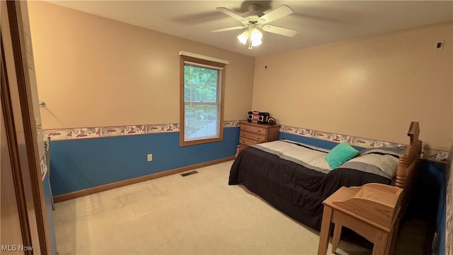 6190 3rd Ave, Kent, OH 44240 - bedroom with light colored carpet and ceiling fan