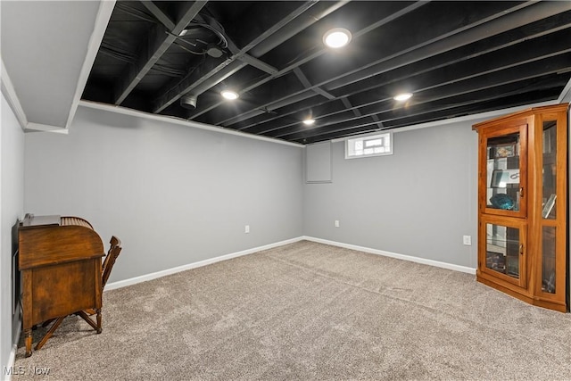 6767 Chippewa Ave NW, North Canton, OH 44720 - basement with carpet flooring and baseboards