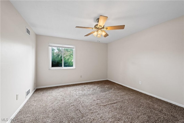 21881 River Oaks Dr Unit C4, Rocky River, OH 44116 - spare room with carpet floors and a ceiling fan