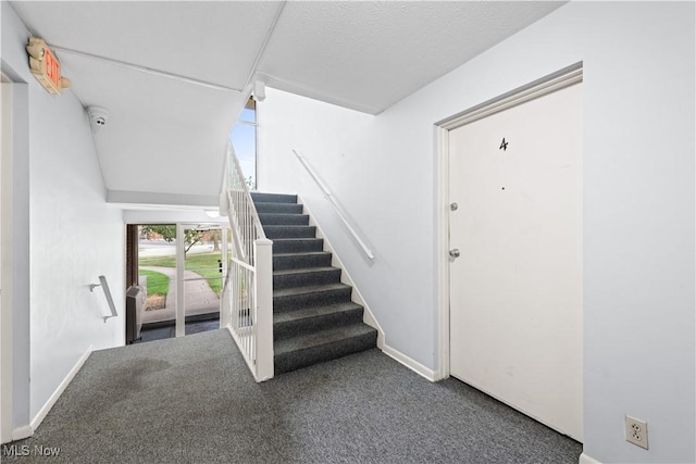 21881 River Oaks Dr Unit C4, Rocky River, OH 44116 - staircase featuring carpet and baseboards