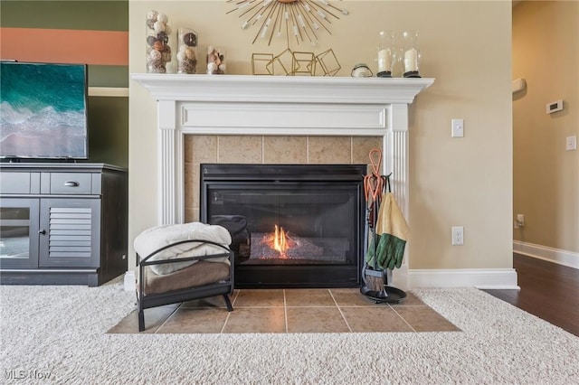 685 Shannon Pl, Aurora, OH 44202 - detailed view of a fireplace and wood finished floors