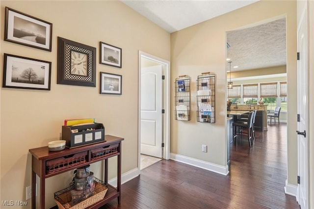 685 Shannon Pl, Aurora, OH 44202 - hall featuring dark wood finished floors