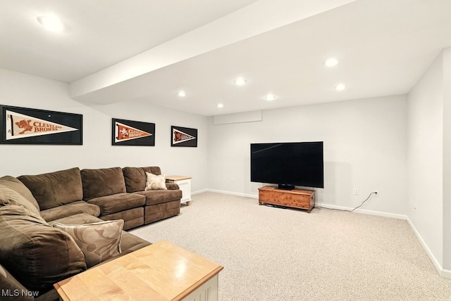 4020 Bishops Gate Cir, Stow, OH 44224 - living area with light carpet and recessed lighting