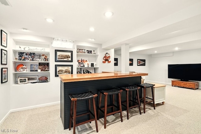 4020 Bishops Gate Cir, Stow, OH 44224 - indoor dry bar featuring light carpet and recessed lighting