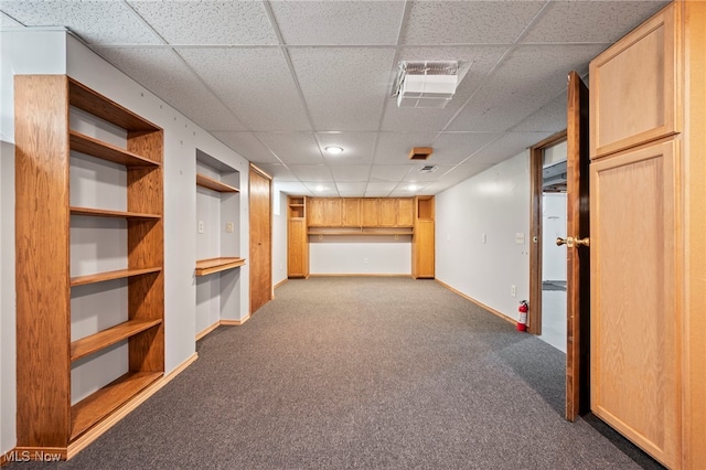 3016 Clague Rd, North Olmsted, OH 44070 - finished basement with a drop ceiling, carpet floors, and recessed lighting