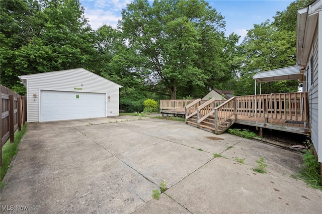 3016 Clague Rd, North Olmsted, OH 44070 - detached garage with view of wooded area