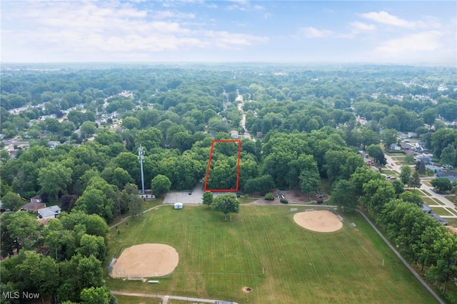 3016 Clague Rd, North Olmsted, OH 44070 - aerial view of property and surrounding area with property parcel outlined