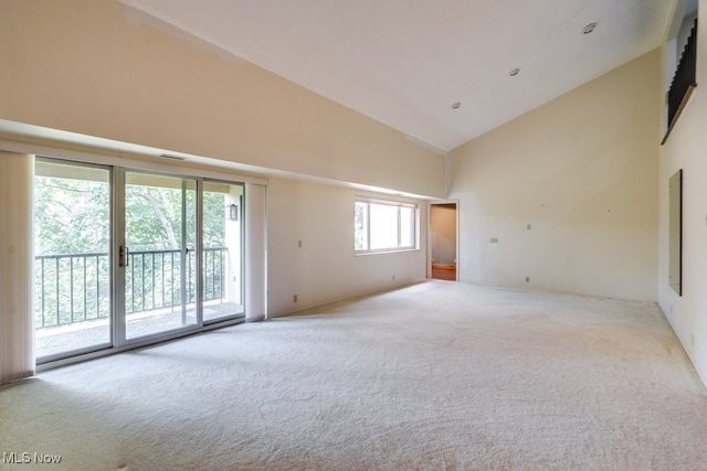 1012 Bunker Dr Unit 307, Akron, OH 44333 - carpeted spare room with high vaulted ceiling