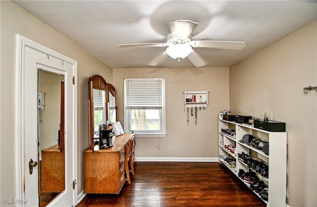 4219 3rd St NW, Canton, OH 44708 - office space featuring dark wood-style floors and ceiling fan