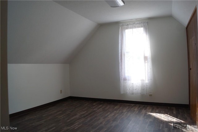 208 2nd St SW, Carrollton, OH 44615 - additional living space with dark wood finished floors and lofted ceiling