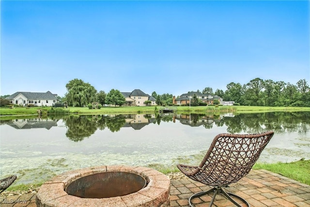6388 Brianna Way NW, Warren, OH 44481 - water view featuring a fire pit