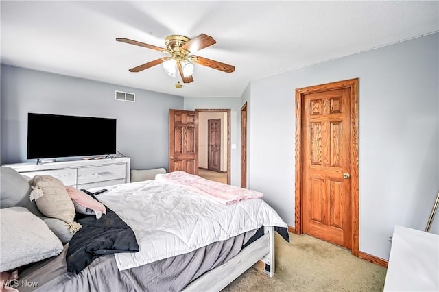 6388 Brianna Way NW, Warren, OH 44481 - bedroom with light colored carpet and a ceiling fan