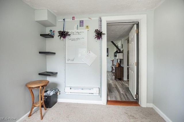 195 S Point Dr, Avon Lake, OH 44012 - hall featuring carpet floors and a textured ceiling
